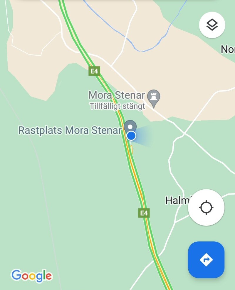 Rastplats Mora Stenar, karta